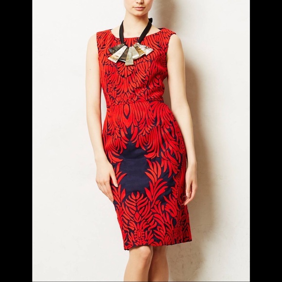 Anthropologie Dresses & Skirts - Anthropologie Embroidered Sheath Dress Sz 2P EUC